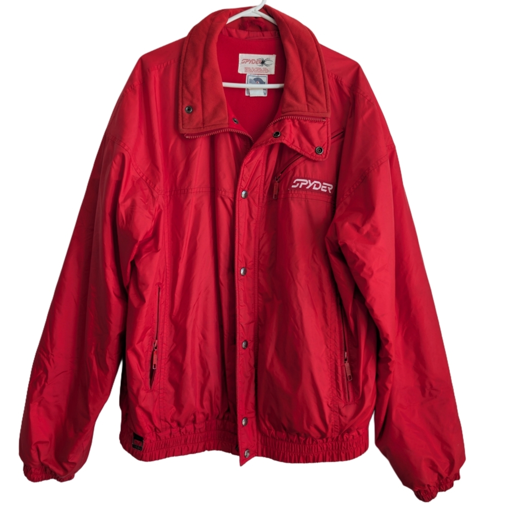 Vintage 80s Spyder Extract XXL Red Insulated Zip Up Jacket Made In‎ Japan